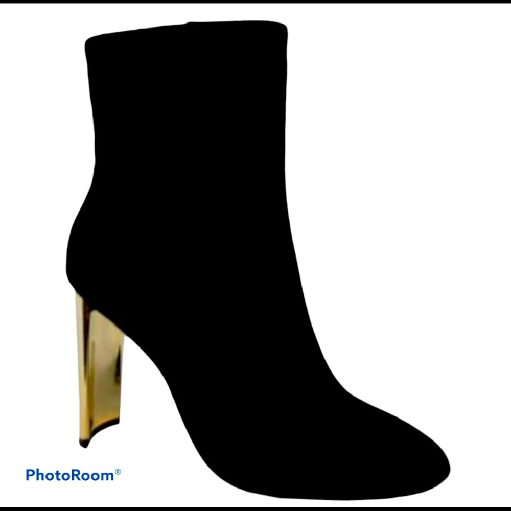 Gold heels boots